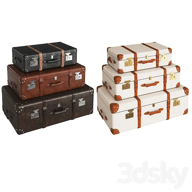 Suitcases retro 3DS Max Model