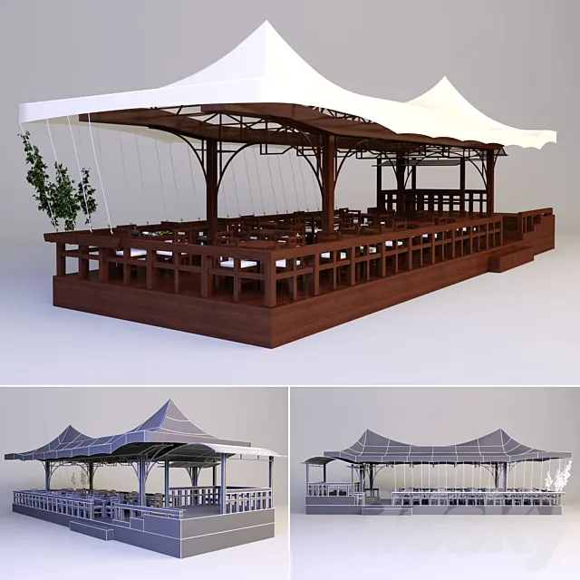 Summer Cafe 3ds Max