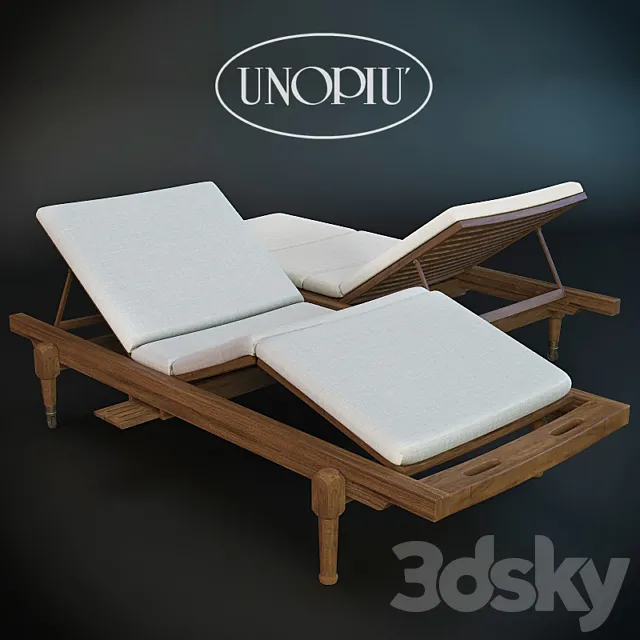 Sun lounger Unopiu. Charles 3ds Max