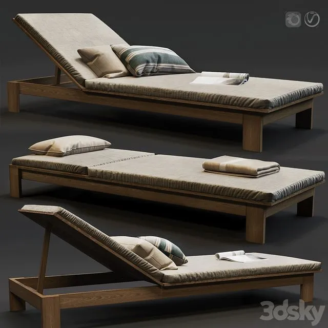 Sunbed set 01 3dsMax Model