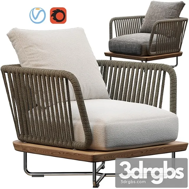 Sunray armchair minotti outdoor 3dsmax Download