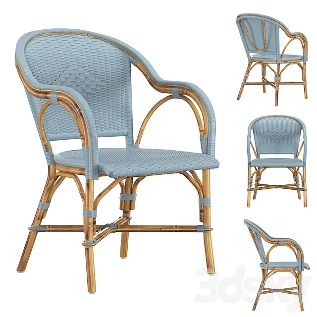 Sunwashed Riviera Rattan Dining Chair 3dsMax Model