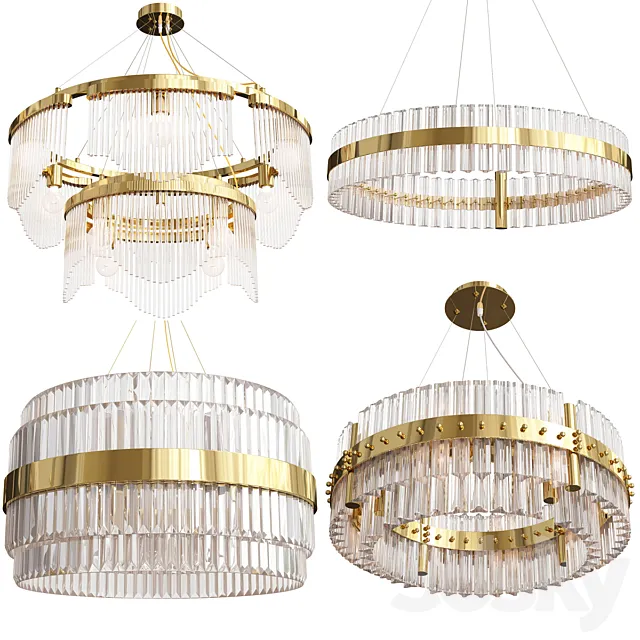 Super Exclusive Chandelier Set-9 3ds Max