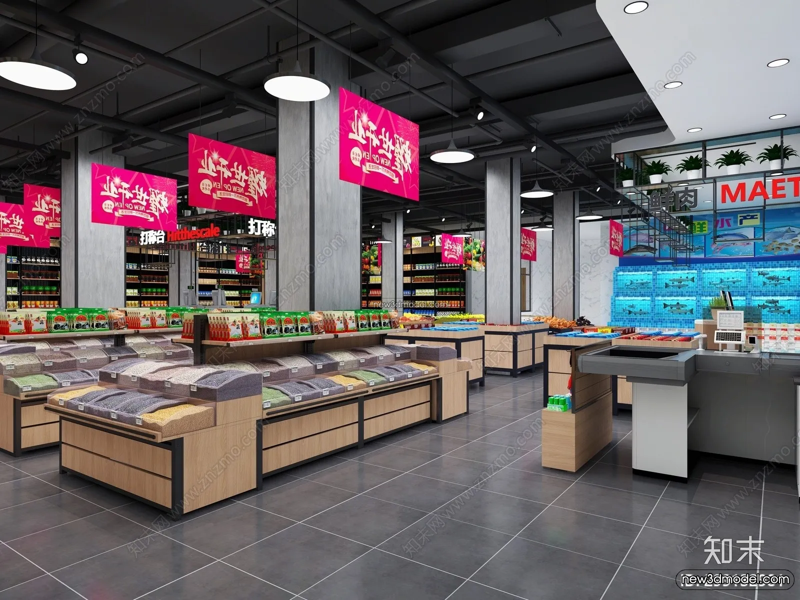 Super Market And Shop – 3D Interior Scene – 3D Models – 010