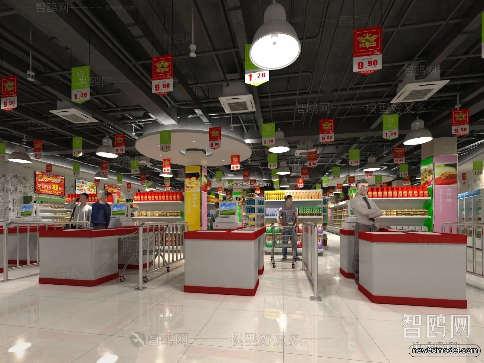 Super Market And Shop – 3D Interior Scene – 3D Models – 022