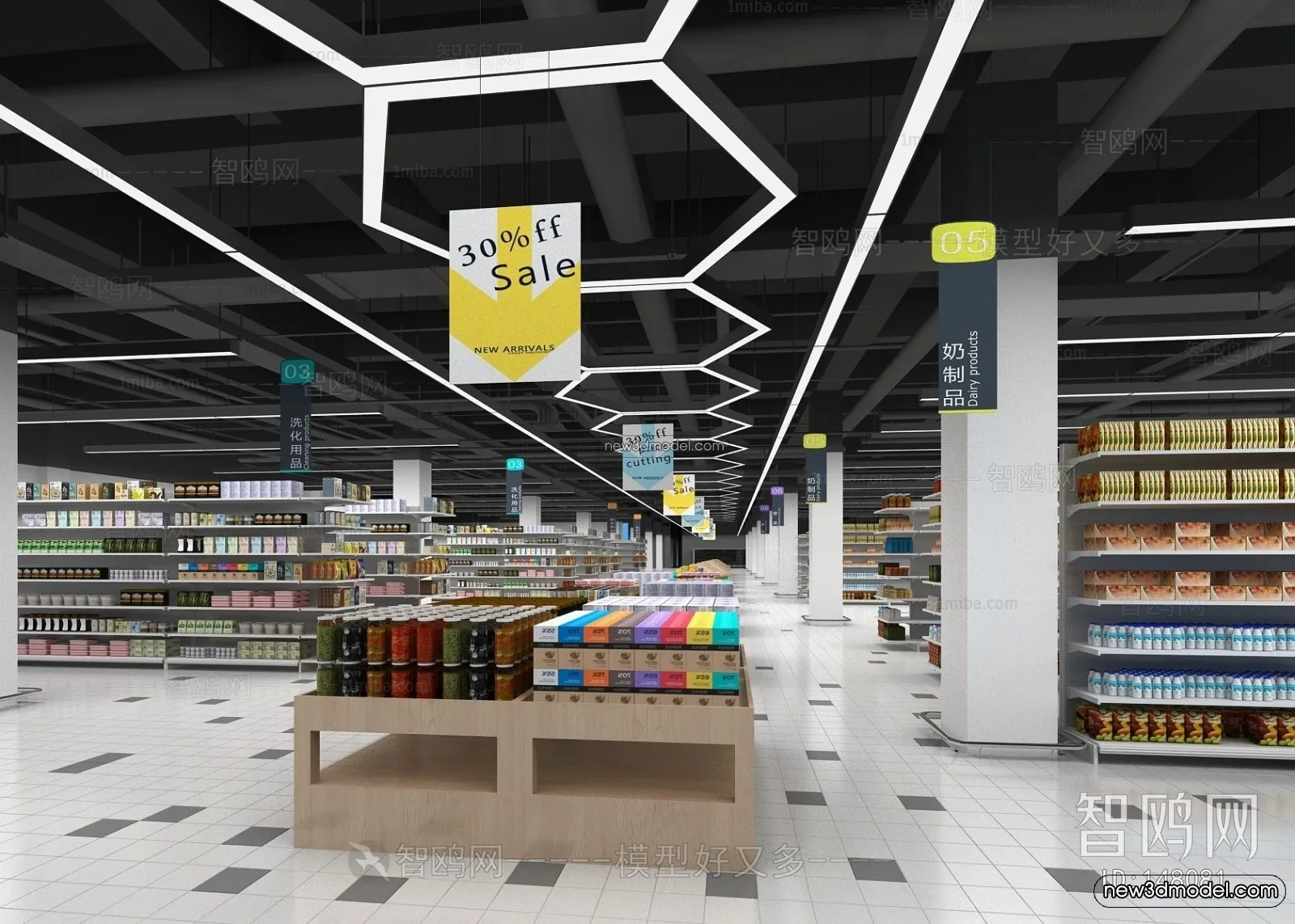 Super Market And Shop – 3D Interior Scene – 3D Models – 027