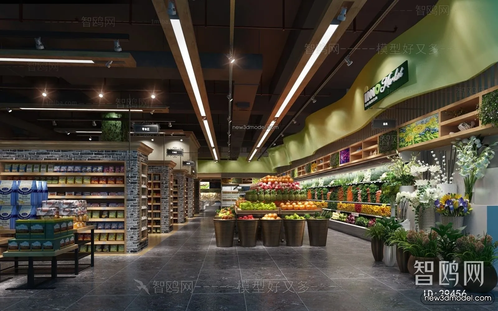 Super Market And Shop – 3D Interior Scene – 3D Models – 028