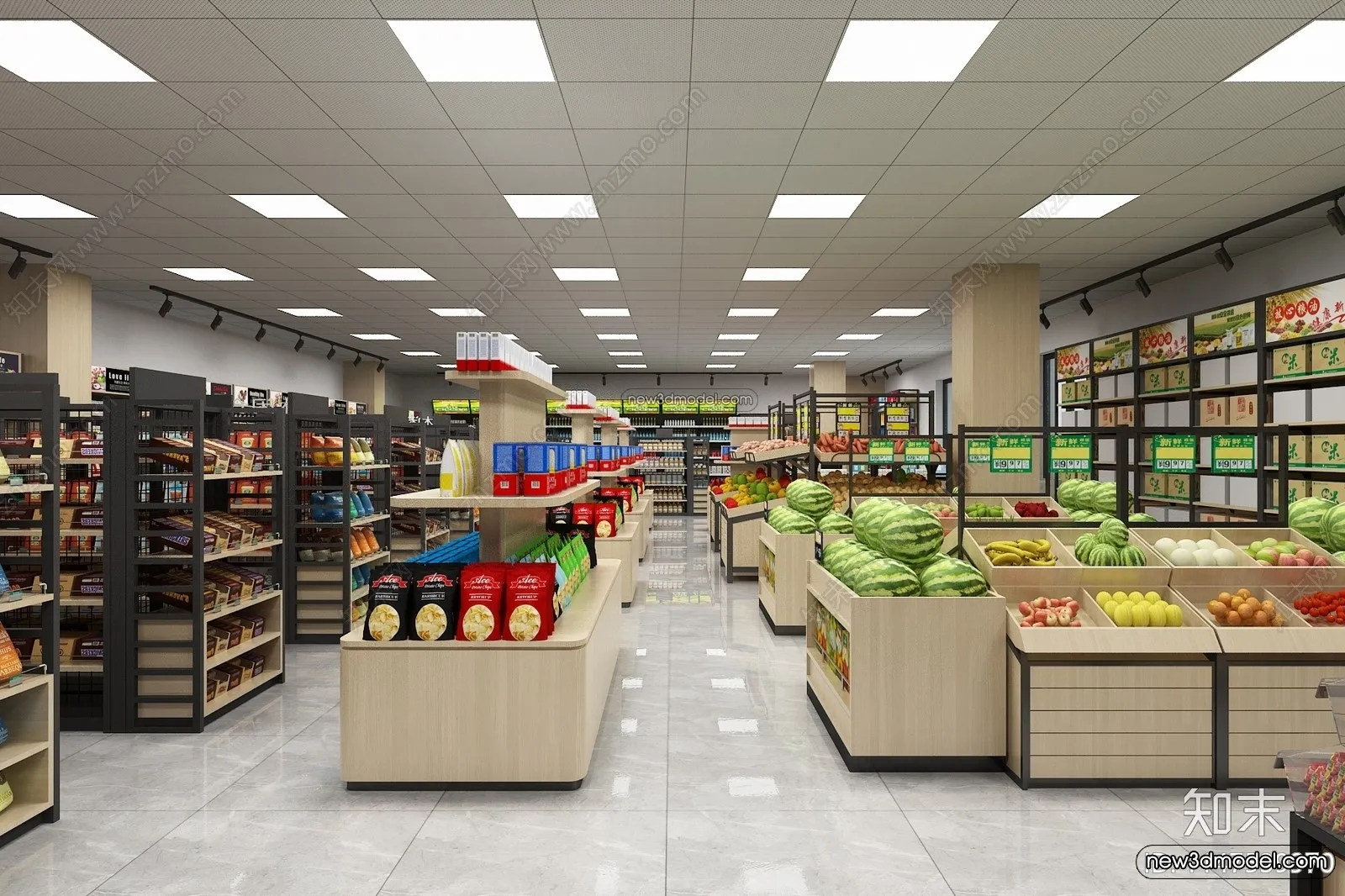 Super Market And Shop – 3D Interior Scene – 3D Models – 084