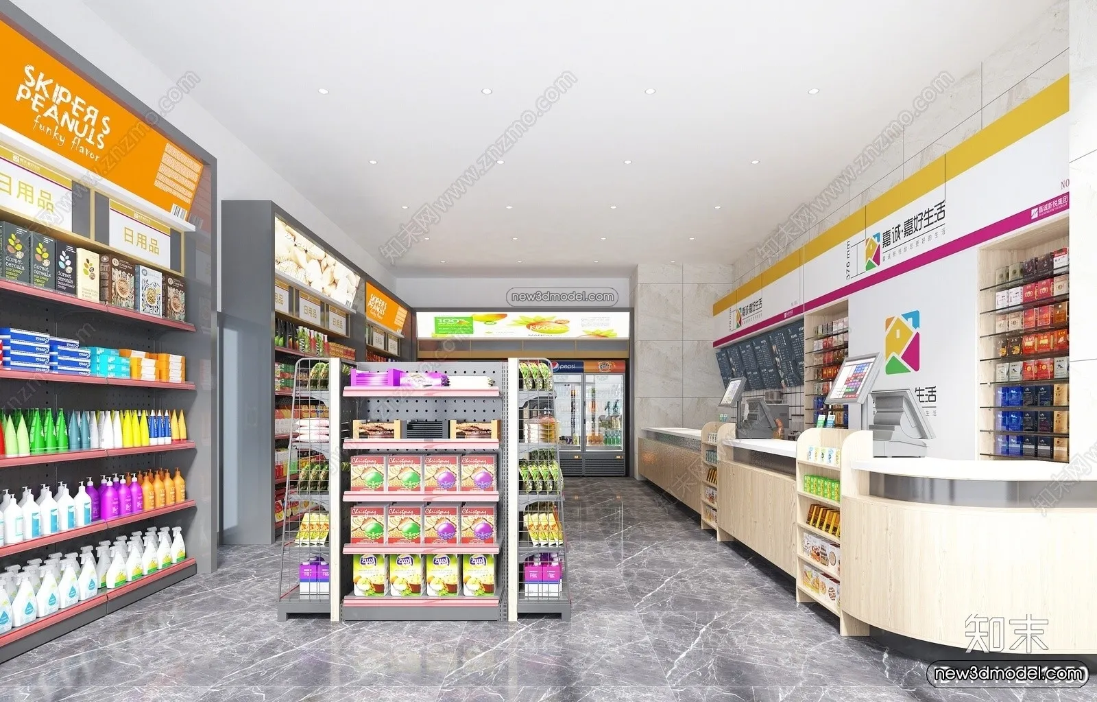 Super Market And Shop – 3D Interior Scene – 3D Models – 107