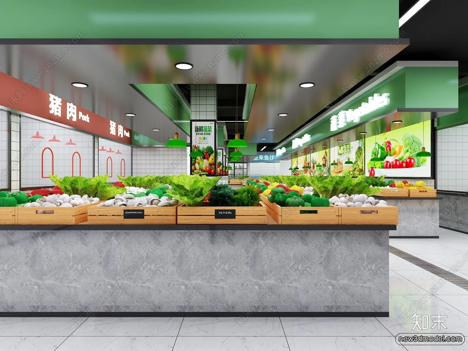 Super Market And Shop – 3D Interior Scene – 3D Models – 114