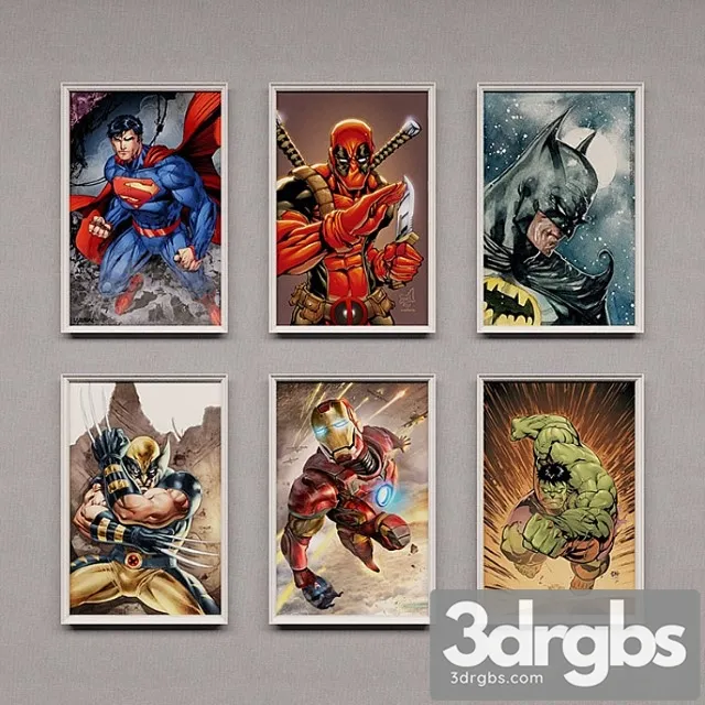Superheroes – superheroes – comics 3dsmax Download