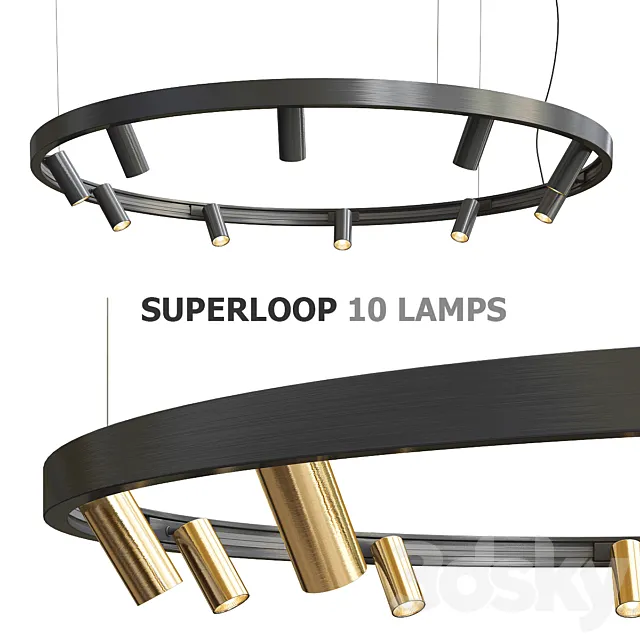 Superloop Spy Deltalight – 10 lamps 3DS Max Model