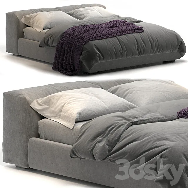 Superoblong Cappellini bed 3ds Max