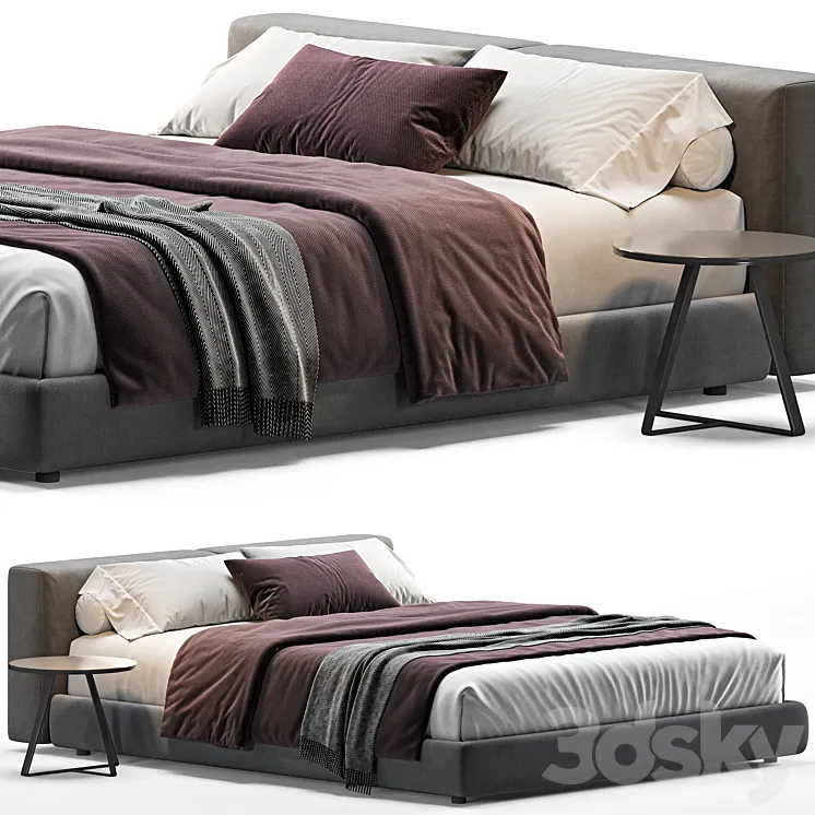 Superoblong Queen Bed By Cappellini 3DS Max