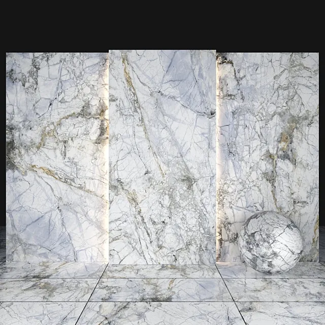 Supreme white marble 3ds Max