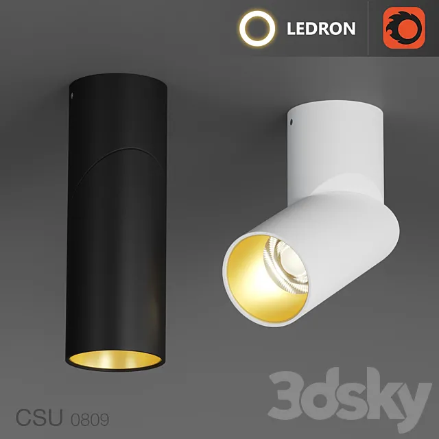 Surface-mounted luminaire Ledron CSU0809 3DS Max Model