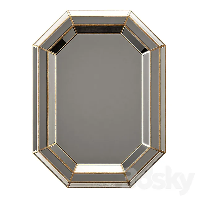 Surya gordon champagne wall mirror 3DS Max Model