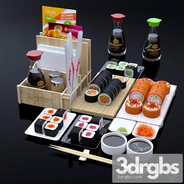 Sushi set 3dsmax Download