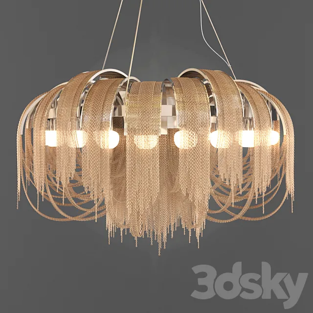 Suspended chandelier Midlight Luxury 5 3ds Max