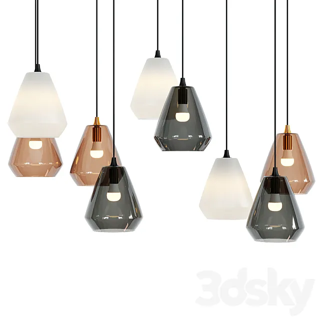 Suspended lamps in the style of minimalism 3ds Max