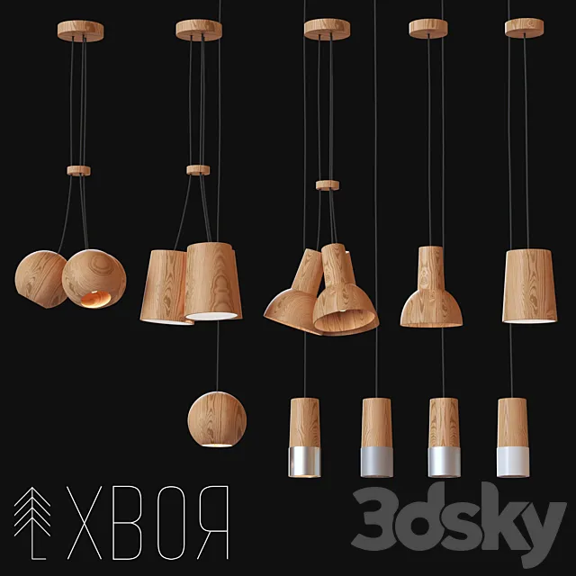 Suspended light fixtures 3ds Max