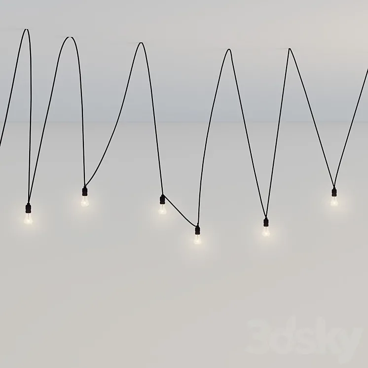 Suspended lights 3DS Max