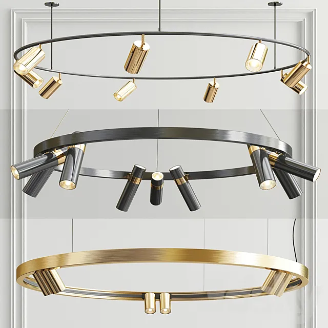 Suspension Brand Ring Light – 3 type 3ds Max