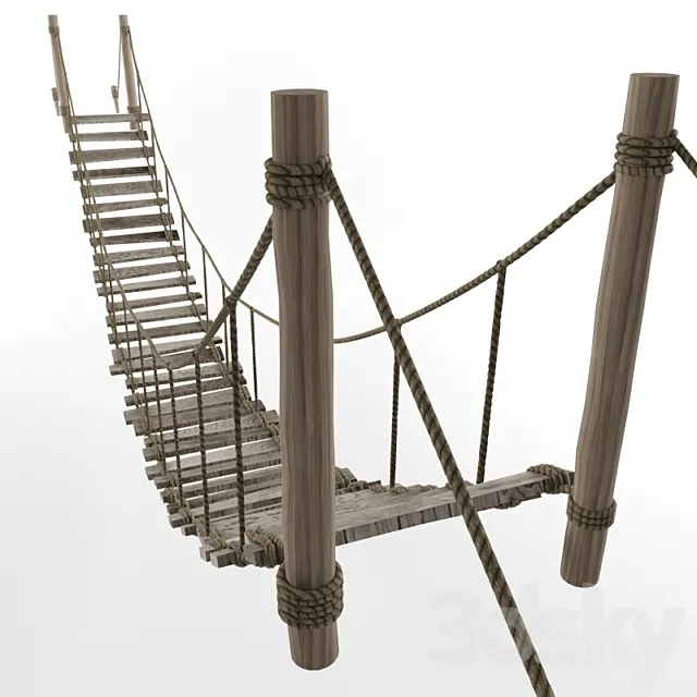 Suspension bridge 3DS Max Model