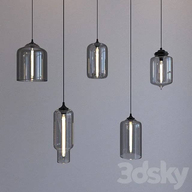 Suspension kit SMOKY GRAY AMBER COFFEE 3ds Max