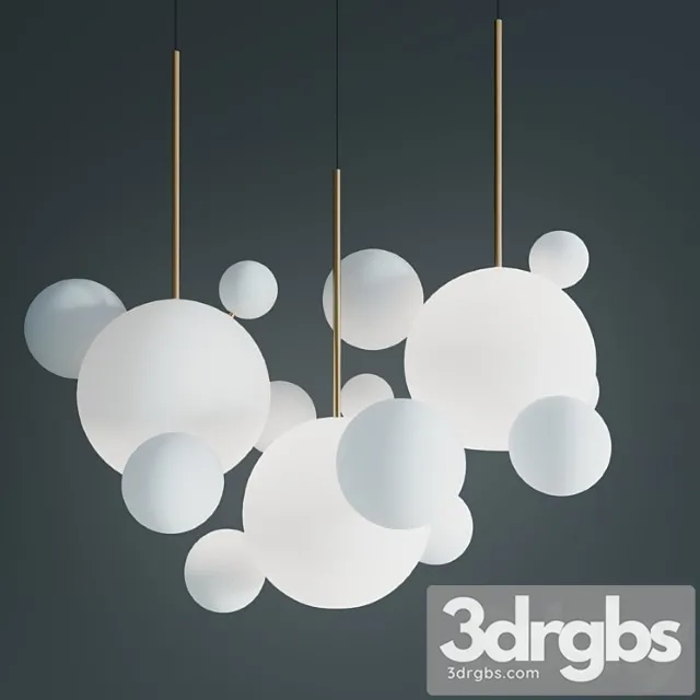 Suspension lamps giopato & coombes bolle bls 14l chandelier milk 3dsmax Download