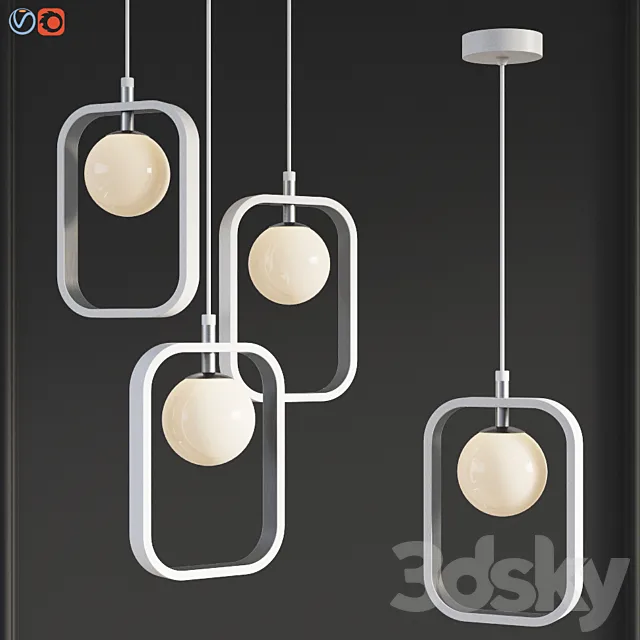 Suspension Light Avola Chrome Maytoni Modern 3DS Max Model