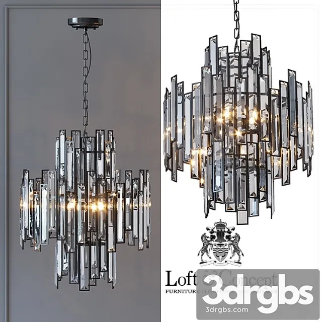 Suspension light darkness pendant grystal