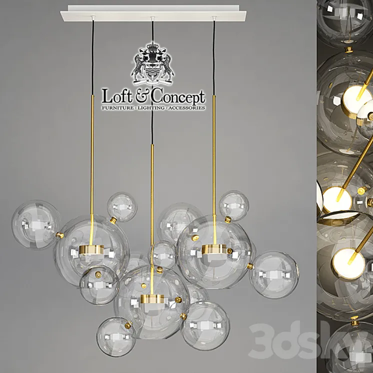 Suspension light Giopato & Coombes Bolle BLS 14L Chandelier 3DS Max
