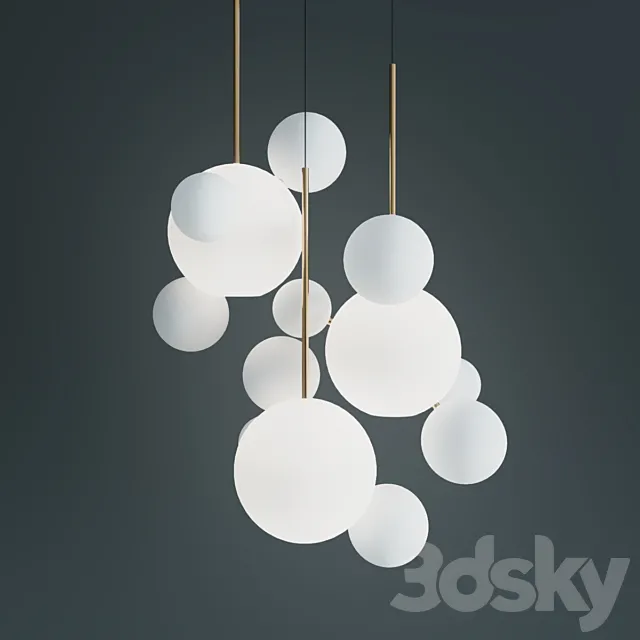SUSPENSION Suspension lamps giopato & coombes bolle bls 14c chandelier milkGIOPATO & COOMBES BOLLE BLS 14C CHANDELIER MILK 3ds Max