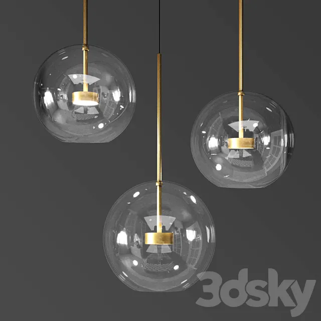 Suspenting lamps giopato & coombes bolle bls mono lamp 3DSMax File