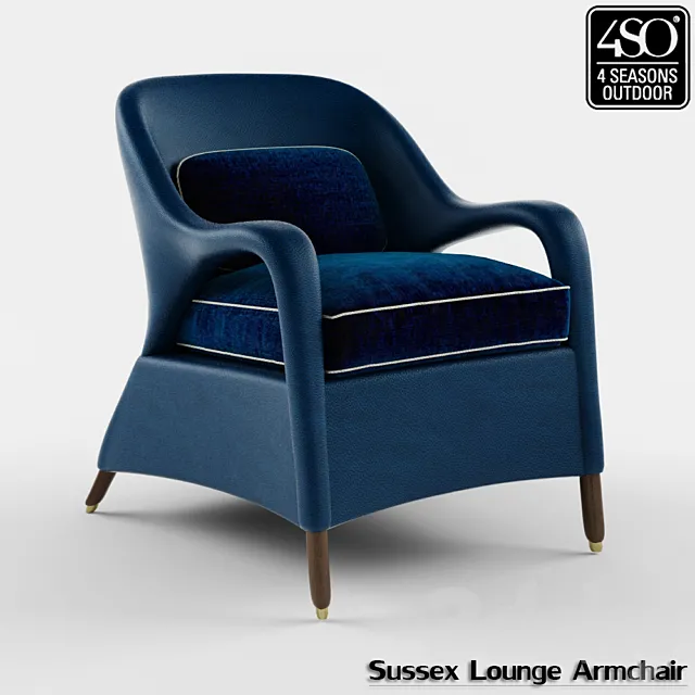 Sussex Outdoor Lounge Armchair 3DS Max Model