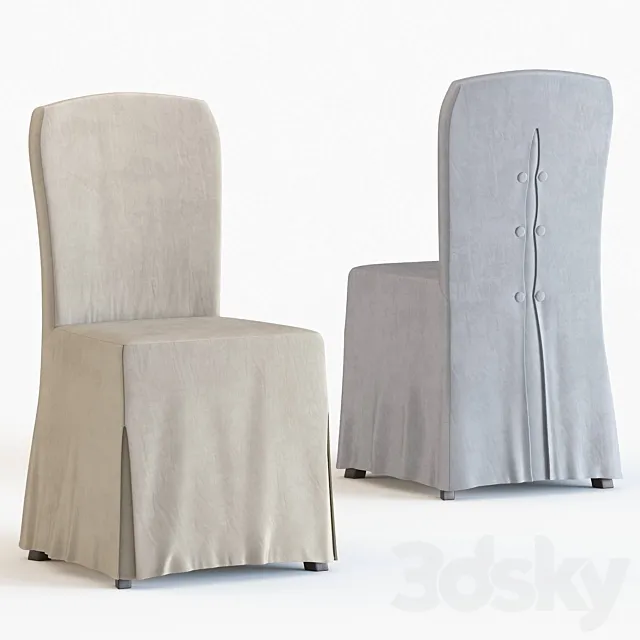 Suzie 18”h Slipcover (set Of 2) 3ds Max