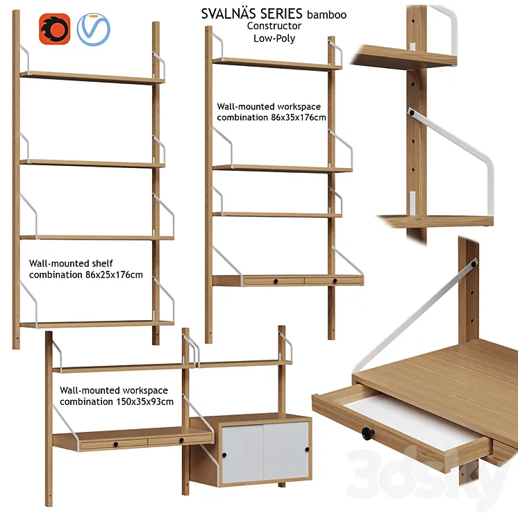 Svalnas Ikea type 3 system and furniture designer vol. 1 3DS Max