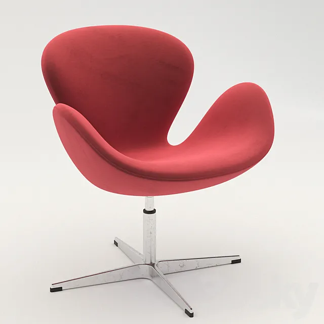 Swan chair by Fritz Hansen 3ds Max