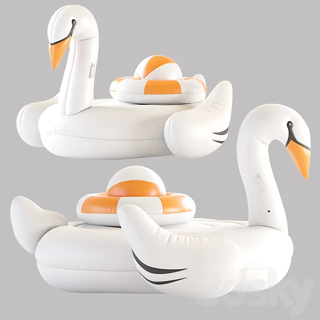 Swan Pool Float 3ds Max
