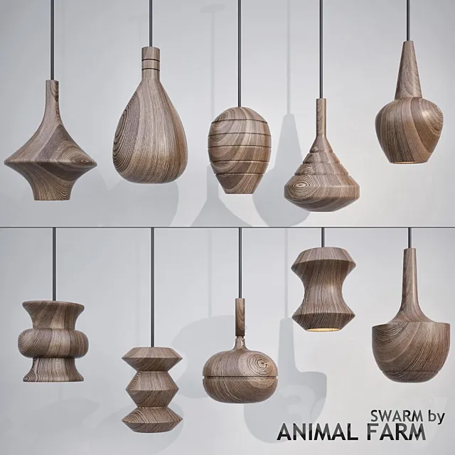 Swarm Walnut Lights by Animal Farm 3ds Max