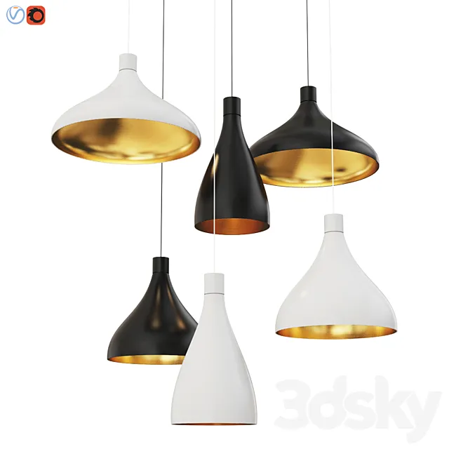 Swell pendant light Pablodesigns 3DS Max Model