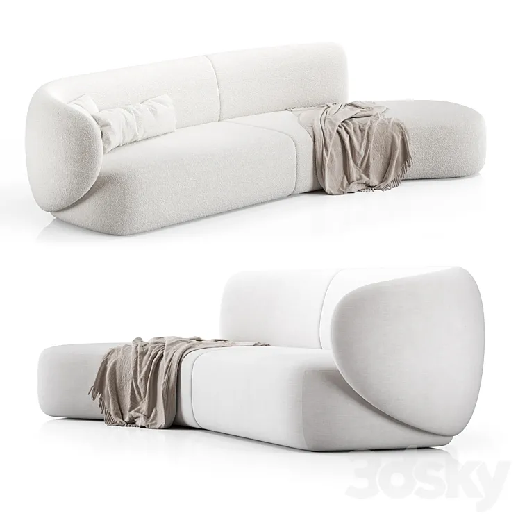 Swell Sofa 3 Seater Curved By Grado Design 3DS Max