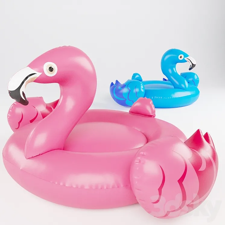 Swimming Flamingo 3DS Max