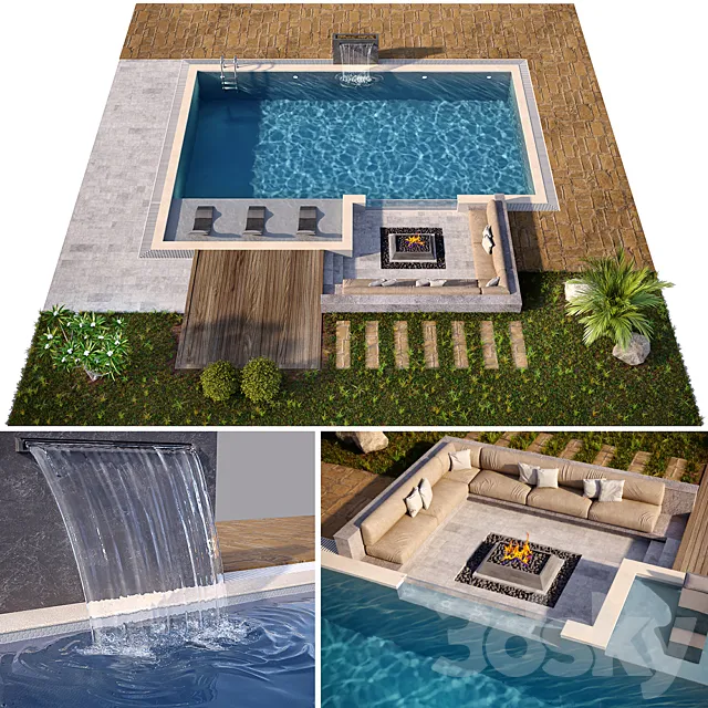 Swimming pool 2 3DS Max Model