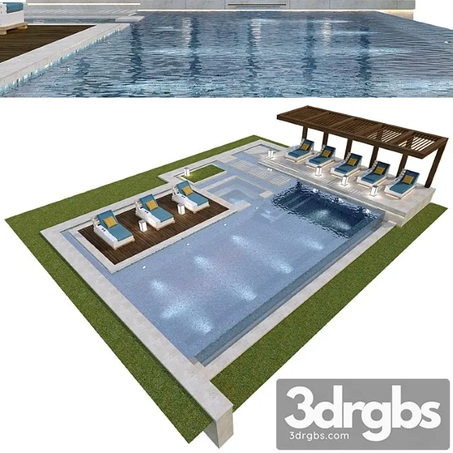 Swimming Pool Area 03 3dsmax Download
