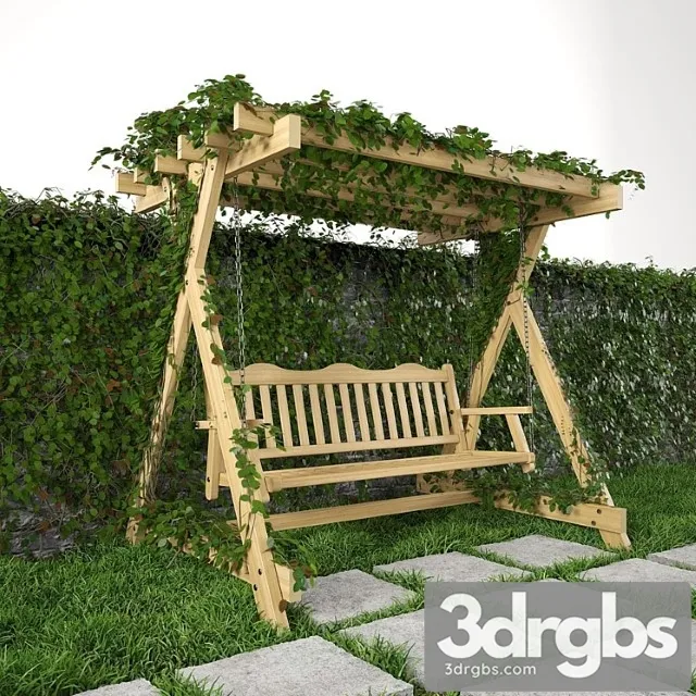 Swing For Garden Grass and Wall 3dsmax Download