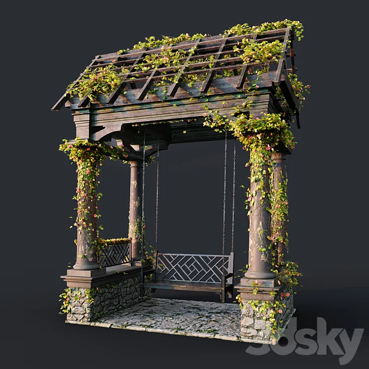 Swing for the garden 3DS Max