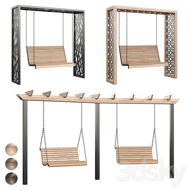 Swing set with canopy 3ds Max