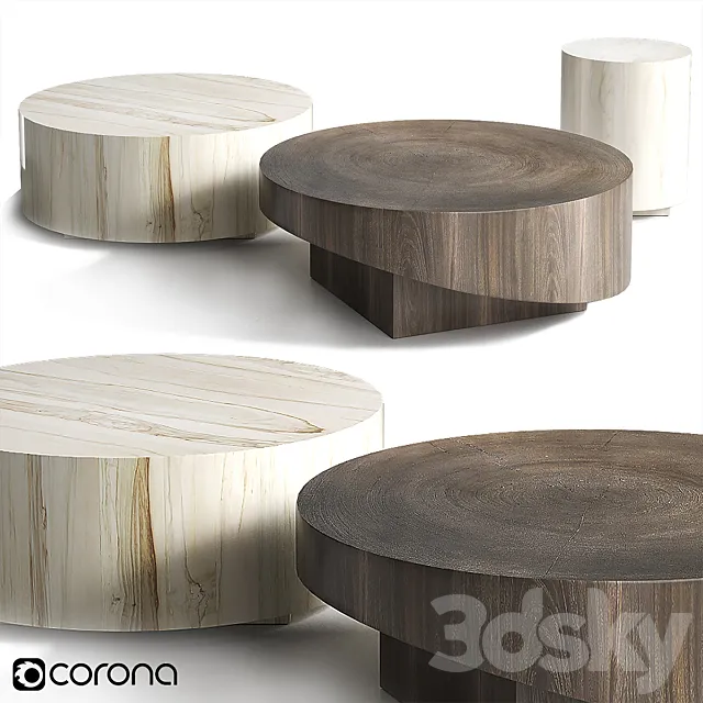 Swirled Drum & Cuna Reclaimed 3ds Max